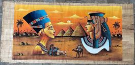 Ägyptischer Echt Dunkel Papyrus Hand gemalt 195cmx90cm