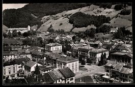 AK Glarus, Ortsansicht mit Kirche und Hauptplatz