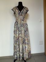 Boho Stufenmaxikleid mit Seide