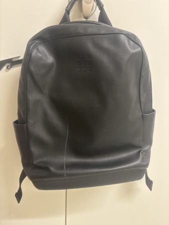 Rucksack Moleskine schwarz mit Gebrauchsspuren gepflegt