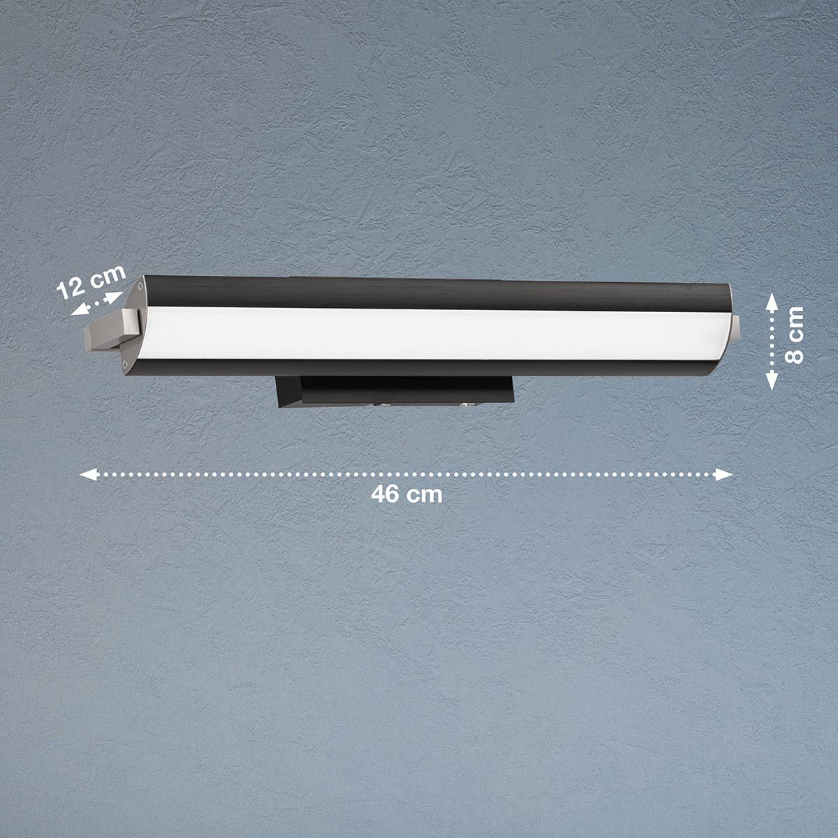 Lampen: LED Wandleuchte, Schwarz, 46 cm x 8 cm – Neu (gemäss Beschreibung) aus Kreuzlingen von Smart-Light 2