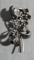 Silber Brosche Blumenbouquet