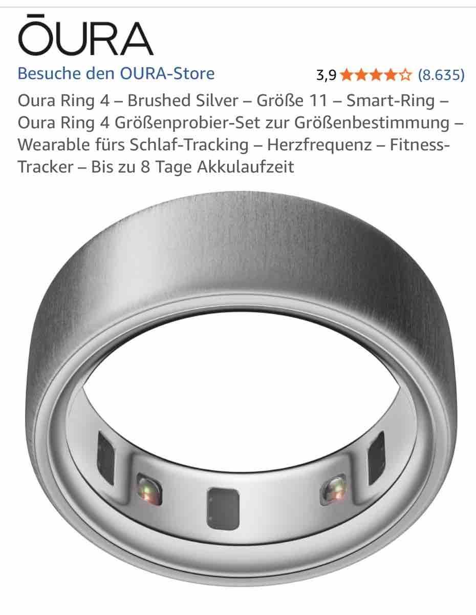 Oura Ringe: Oura Ring 4 Brushed Silver Groesse 11 Smart Ring – Gebraucht aus Küssnacht am Rigi von Thomi7