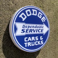 DODGE CARS & TRUCKS LED Leuchtreklame Vintage Style