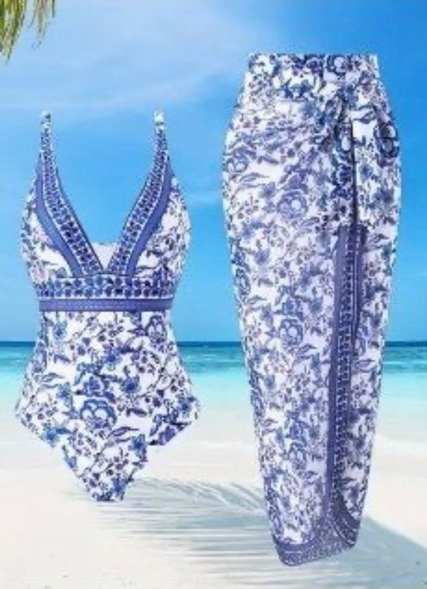 Costumi da bagno & Bikini: Badeanzug mit Pareo L – Nuovo e nell'imballaggio originale da bern venduto da nani123