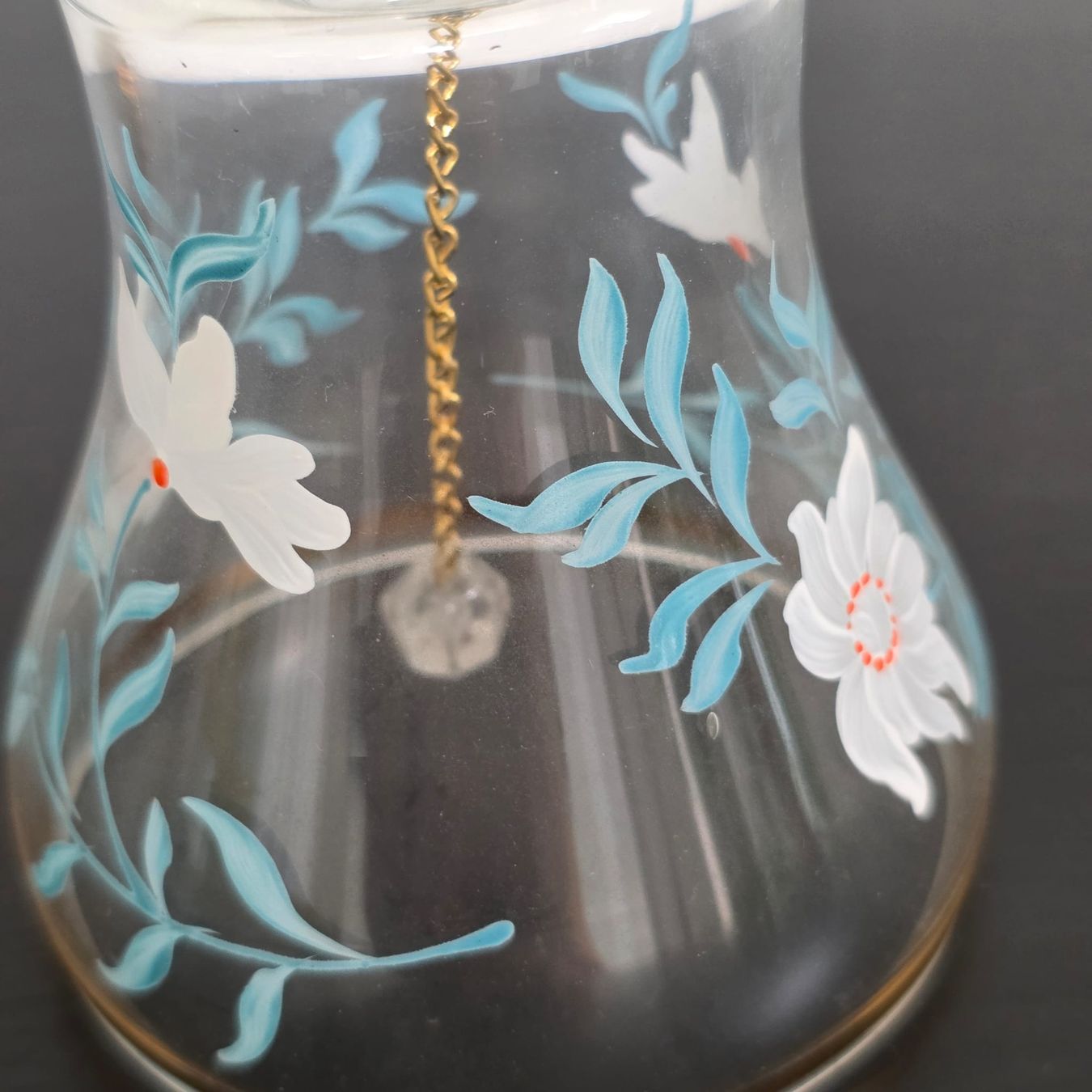 Tutte le decorazioni: Glasglocke mit Blumenmuster und Goldrand  – Usato da Rheinsulz venduto da Dred 3