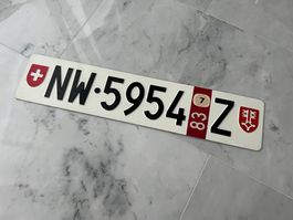 Autonummer Zoll Nidwalden NW 5954 Z von 1983