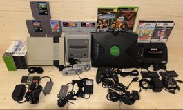 Nes,SNES,Xbox und Sega Master System Set mit diversen Spiele