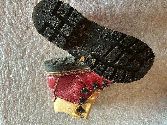 Scarpe da donna: Damen Leder-Wanderschuh, rot-creme, Grösse 38 – Usato da Biel/Bienne venduto da 3591ren 2