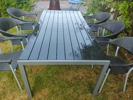Gartentisch mit 6 Stühlen, wetterfest