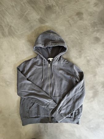 Veste à capuche zippée grise