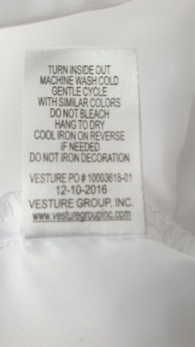 Vestiti & Gonne: Mädchen-Blumen/Princess-Kleid Weiss/Blau, Lilt 7, Polyester – Usato da Biel/Bienne venduto da bormida63 4
