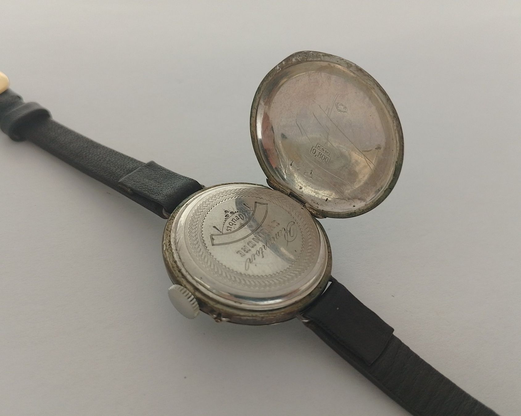 Orologi: Antike Silber Trench-Watch um 1900 – Usato da Basel venduto da Givens_Watches 4