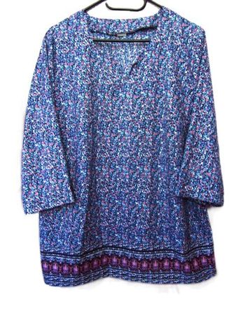 Gr. 46 APRODUCTZ Tunika leicht blau rosa weiss siehe Masse