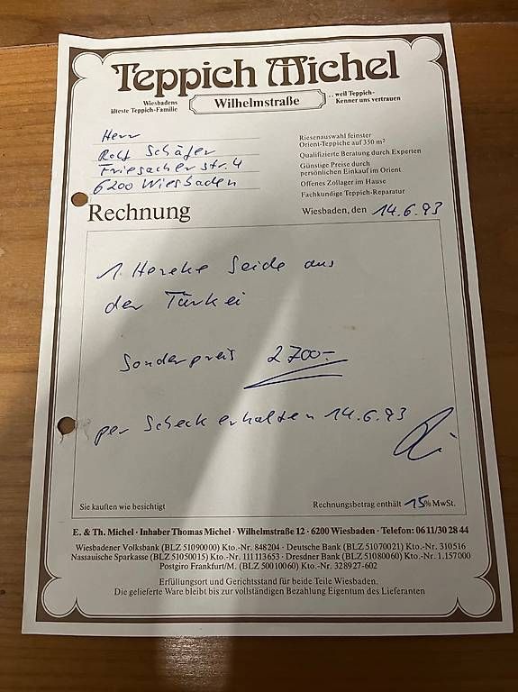 Tappeti: Hereke Seidenteppich  – Usato da Uzwil venduto da Wasserburg01 1