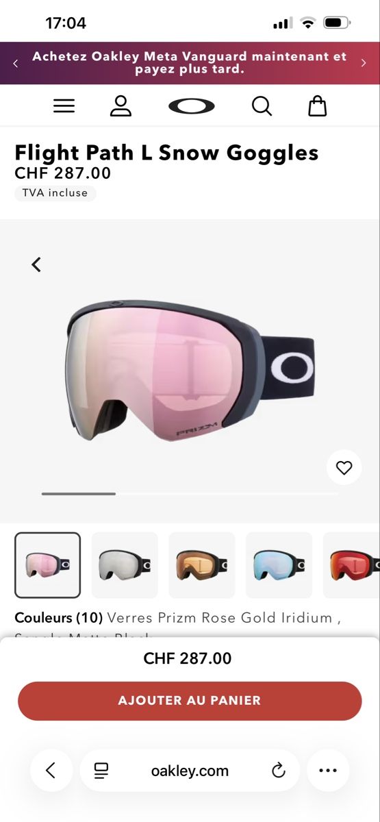 Occhiali & Lenti: Lunette de ski Oakley Flight Path – Nuovo (secondo la descrizione) da Colombier NE venduto da thomasarquint 1