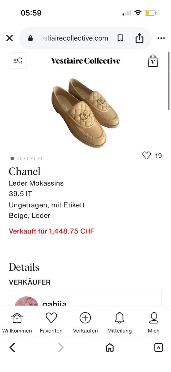 Chanel Scarpe da donna: Chanel Loafer Moccasin – Usato da Reinach AG venduto da MineD 1