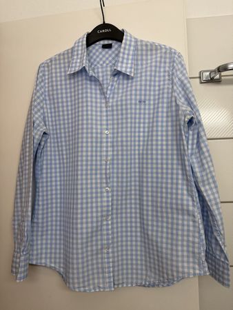 Marc O’Polo Hemd, hellblau/weiss kariert, Grösse 40.