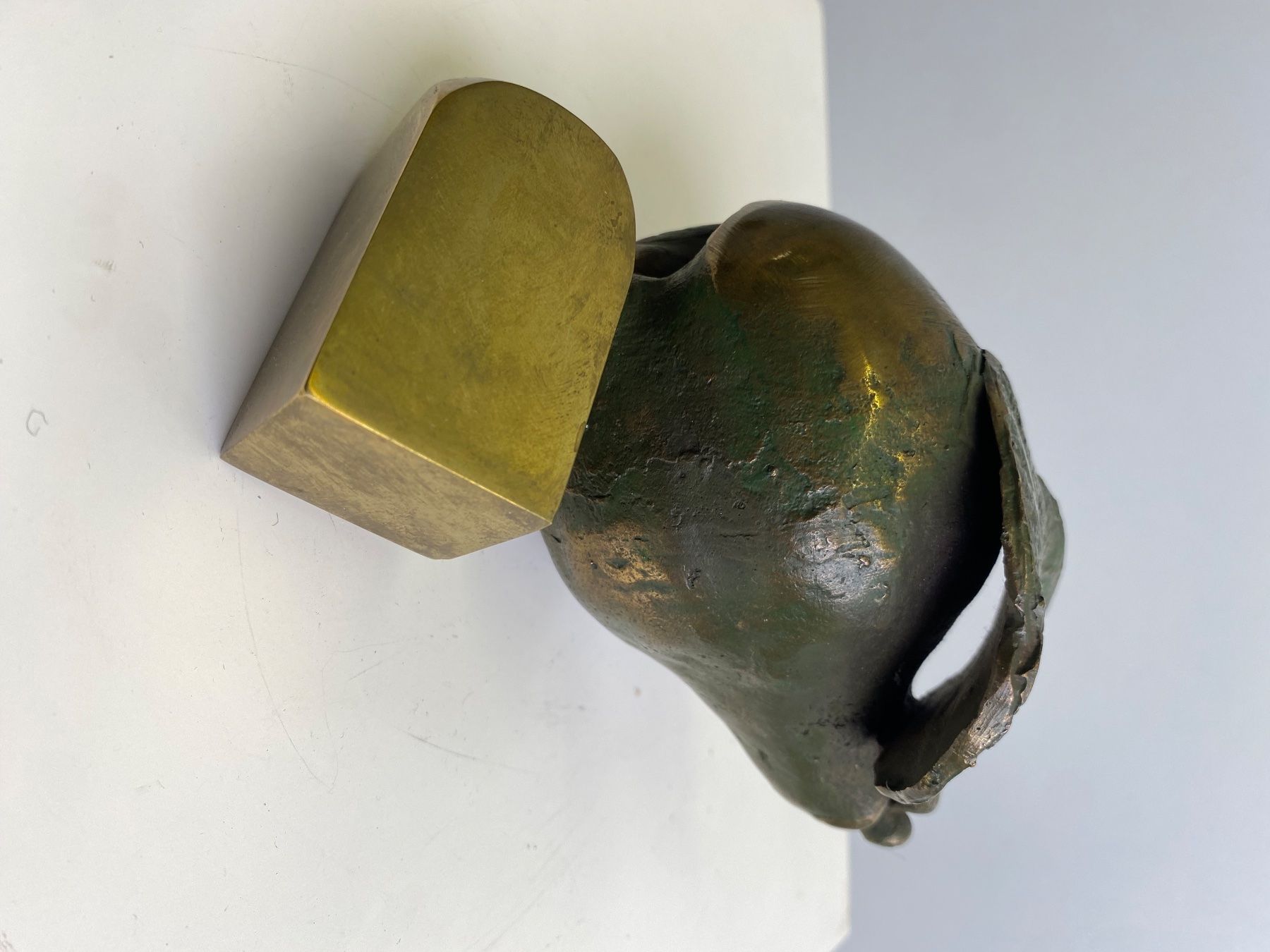Sculture & Statue: Bronzeskulptur in Birnenform Messing oder Bronze Brutalist – Usato da basel venduto da franzie1 5