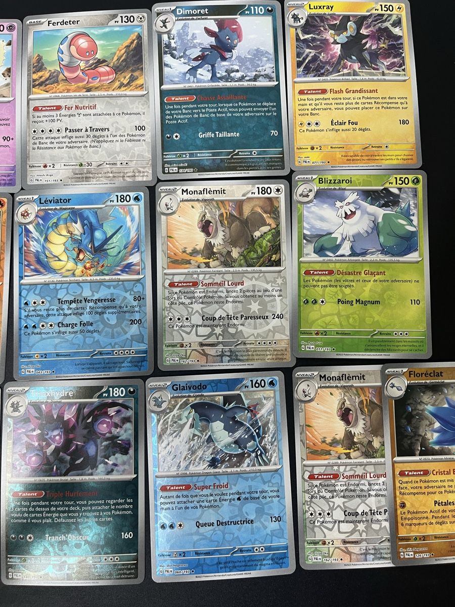 Pokémon Cartes à collectionner: 13 carte Pokémon Rare Reverse EV Évolution à Paldea FR – Neuf (Voir description) à Les Avanchets par lunedeneige.shop 2