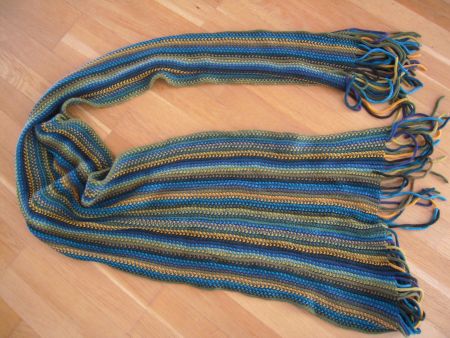Schal unisex grün/Blau/gelb