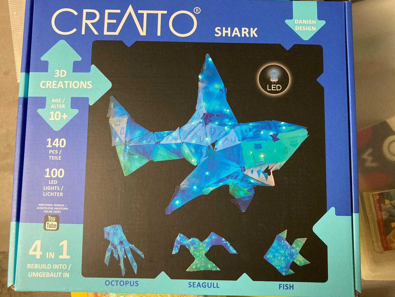 Puzzle: Creatto Shark 4 in 1  |  3D-Hai mit LED – Usato da Basel venduto da AufeinenBlick
