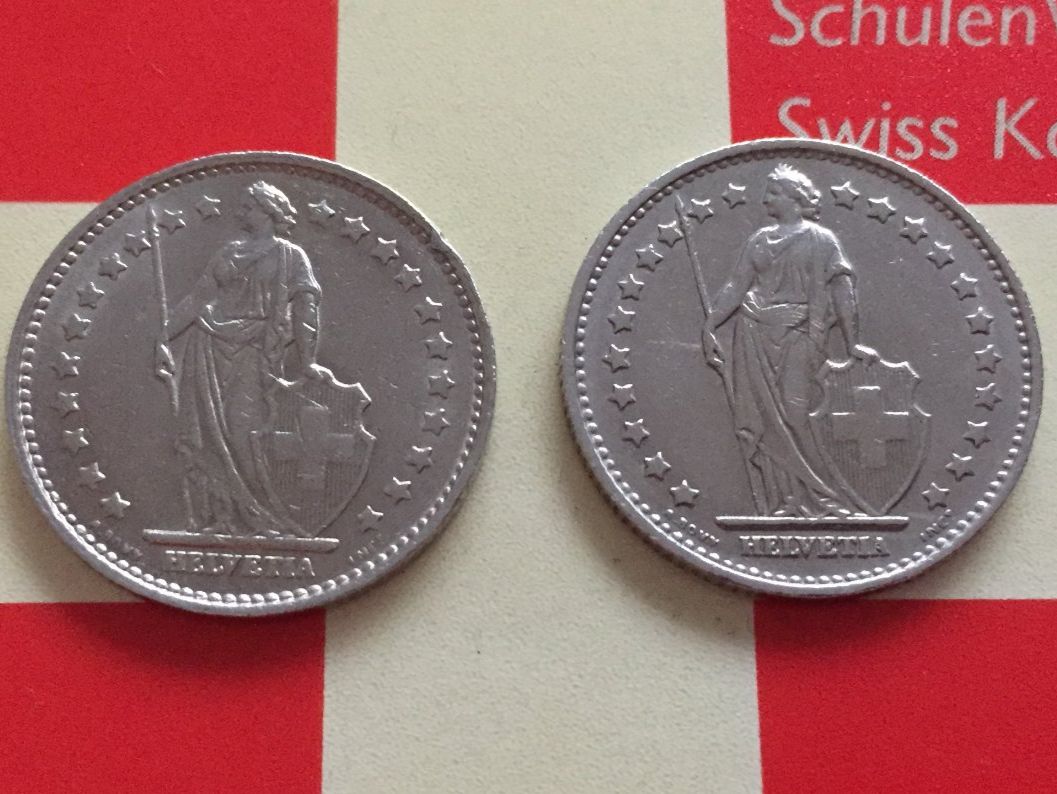 Alle Münzen: 1 Franken 1968 B + 1968 oMz – Gebraucht aus Elsau von herbybay 5