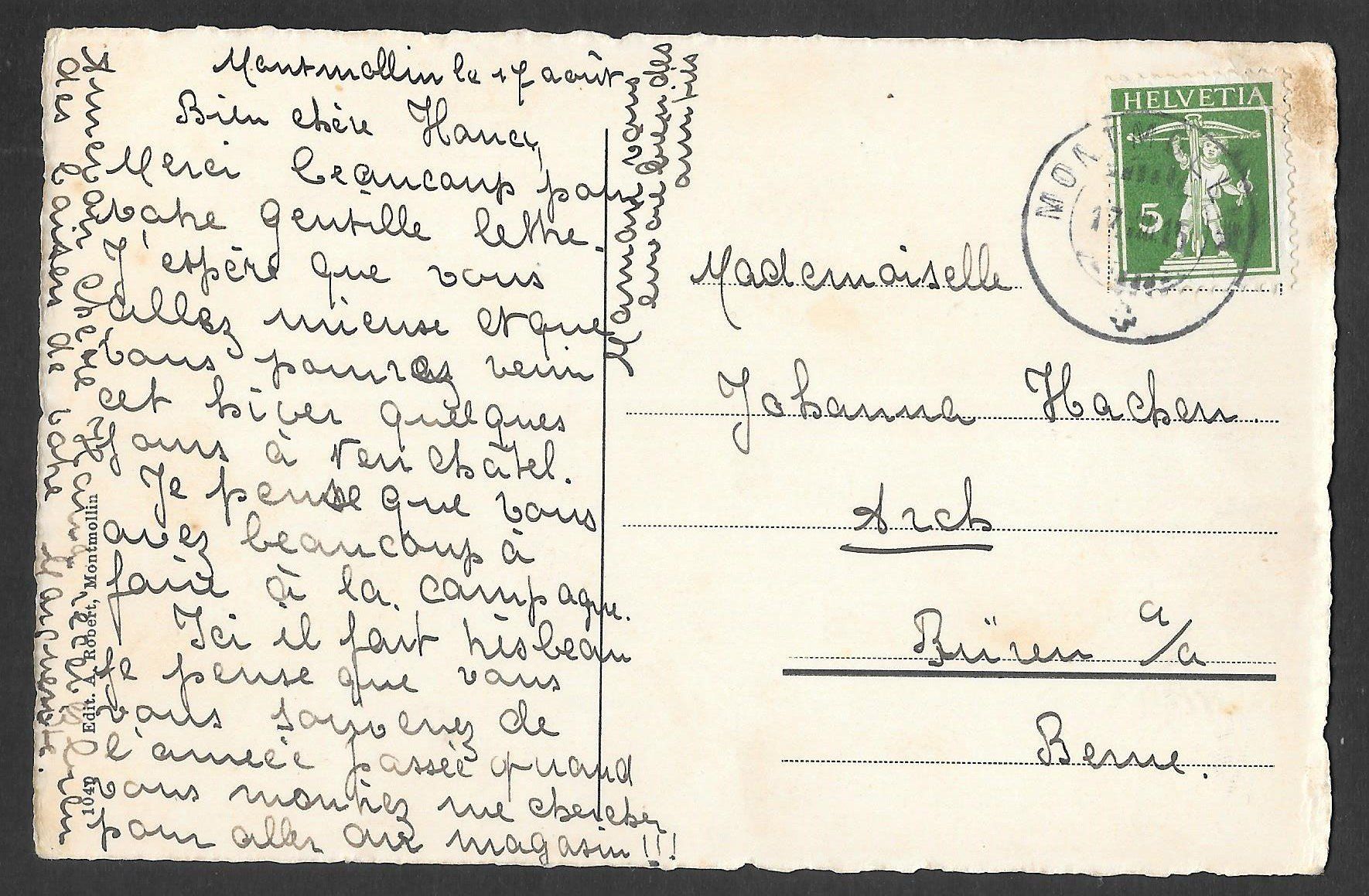 Cartes postales: Montmollin Vue générale – D'occasion à Olten par clotaldi 1