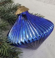 🔵 Antike schwere Christbaumkugel Glas 300gr! um die 1900