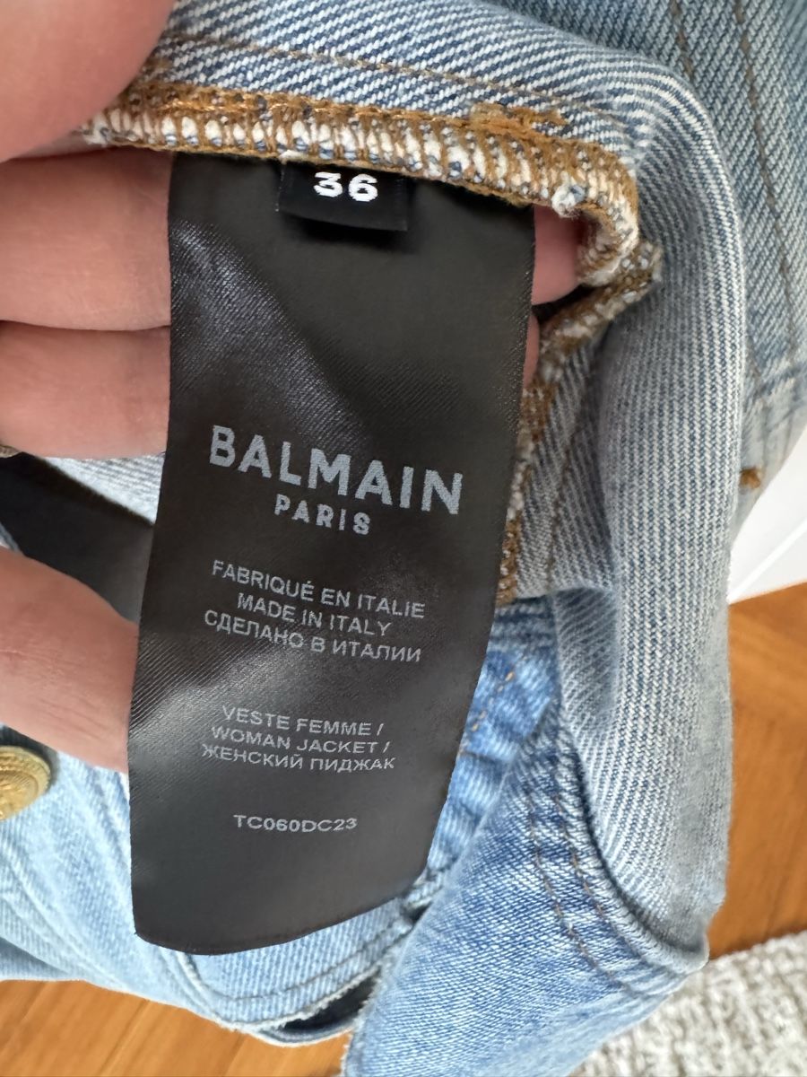 Balmain Giacche: Blouson en jean Balmain 36 – Nuovo (secondo la descrizione) da St-Légier-Chiésaz venduto da joe_5gxd 7