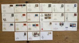 Liechtenstein - 21x FÜRST UND FÜRSTIN FDC‘s Top Erha