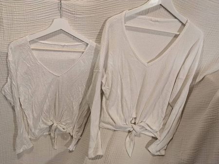 Zweierlei Pullover zum Binden