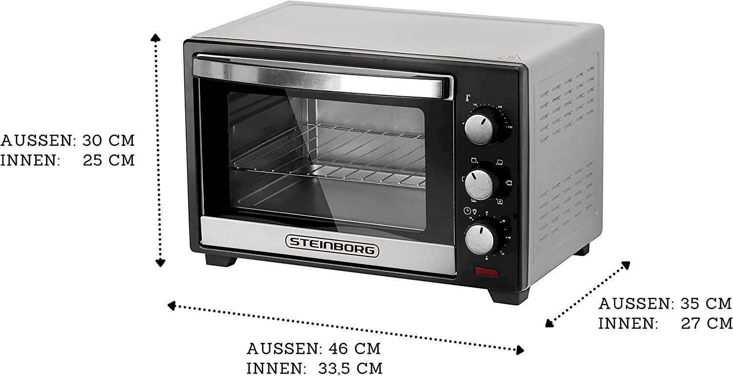 Backöfen: Steinborg SB-3012 Mini Backofen 1600 W – Neu und originalverpackt aus Bottighofen von zaap 5
