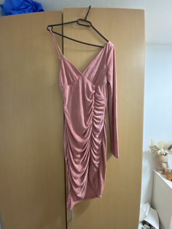 Shein Kleid, Gr. S, Rosa, Neu mit Etikett, One Shoulder!