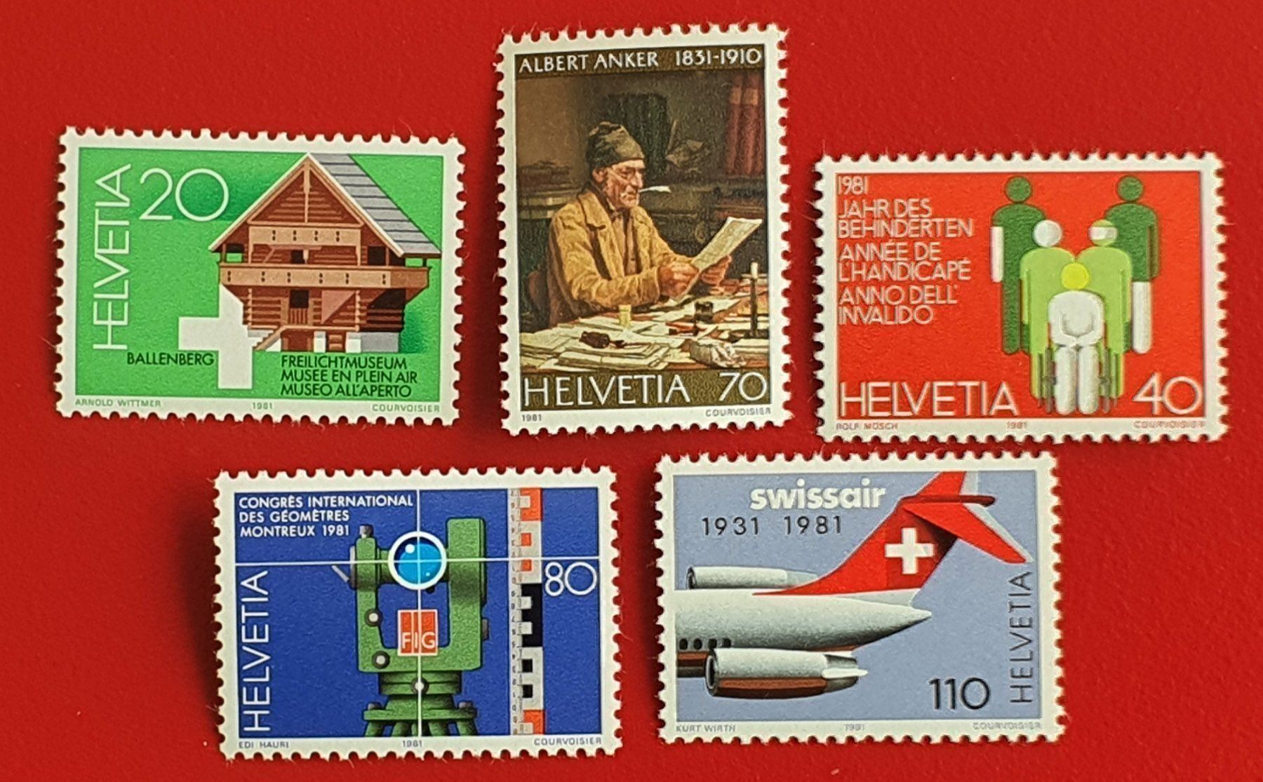 Tutti i francobolli: WERBEMARKE SATZ 649 - 653 1981** POSTFRISCH – Nuovo (secondo la descrizione) da Düdingen venduto da Quartierstrasse