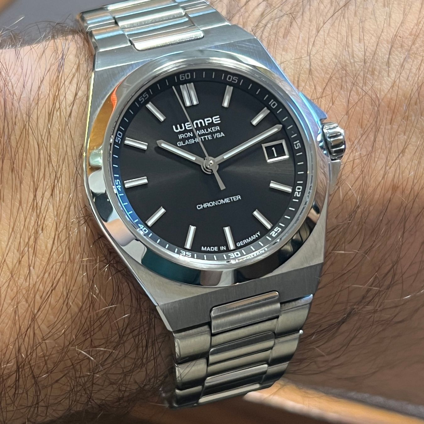 Orologi: Wempe Iron Walker Automatic Chronometer Full Set WI100002 – Usato da Carouge GE venduto da Watchaser 3