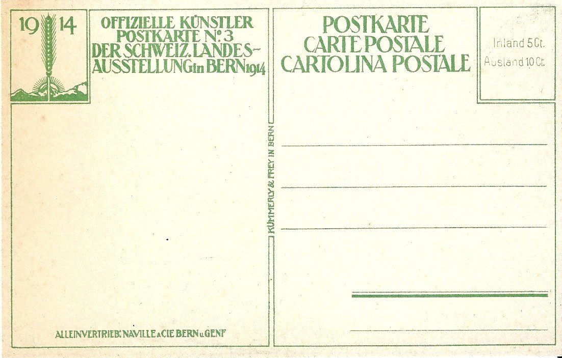 Cartoline postali: Carte Exposition nationale Bern 1914 – Nuovo (secondo la descrizione) da Belmont-Lausanne venduto da ZarRomanoff 1