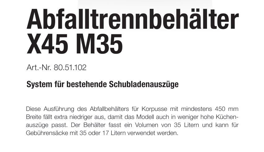 Müllex Cestini per rifiuti: 084 Müllex Abfallsystem X45 M35 – Nuovo (secondo la descrizione) da Derendingen venduto da Meisterstuecke 2