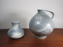 Ruscha Kurt Tschörner Keramikvasen Set  Vintage 1960er Jahre