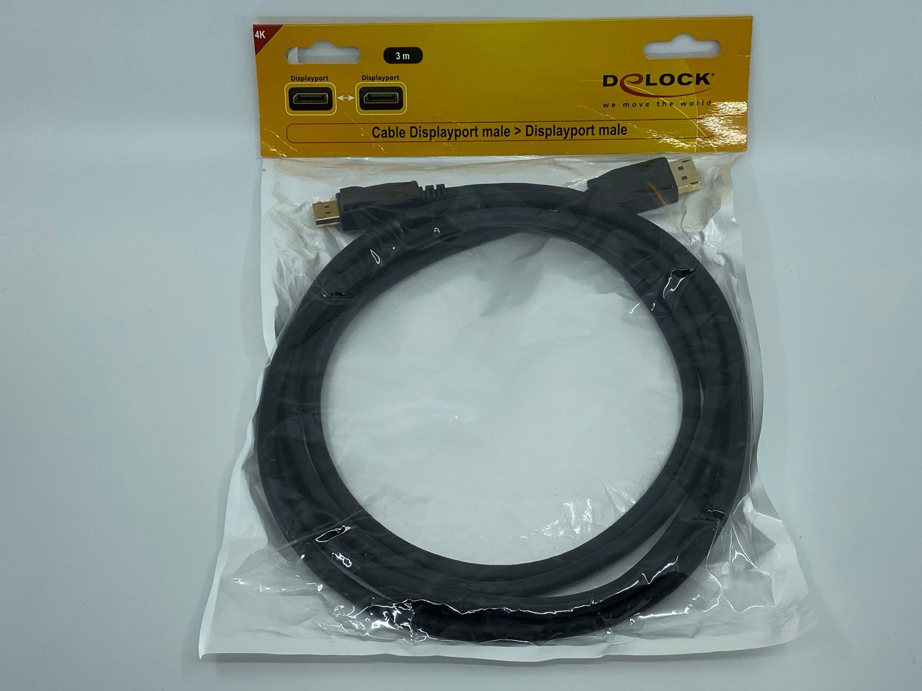Kabel: Delock DisplayPort 1.2 Kabel, 4K, 3m, No 83807 – Neu und originalverpackt aus Langwiesen von Restposten-24