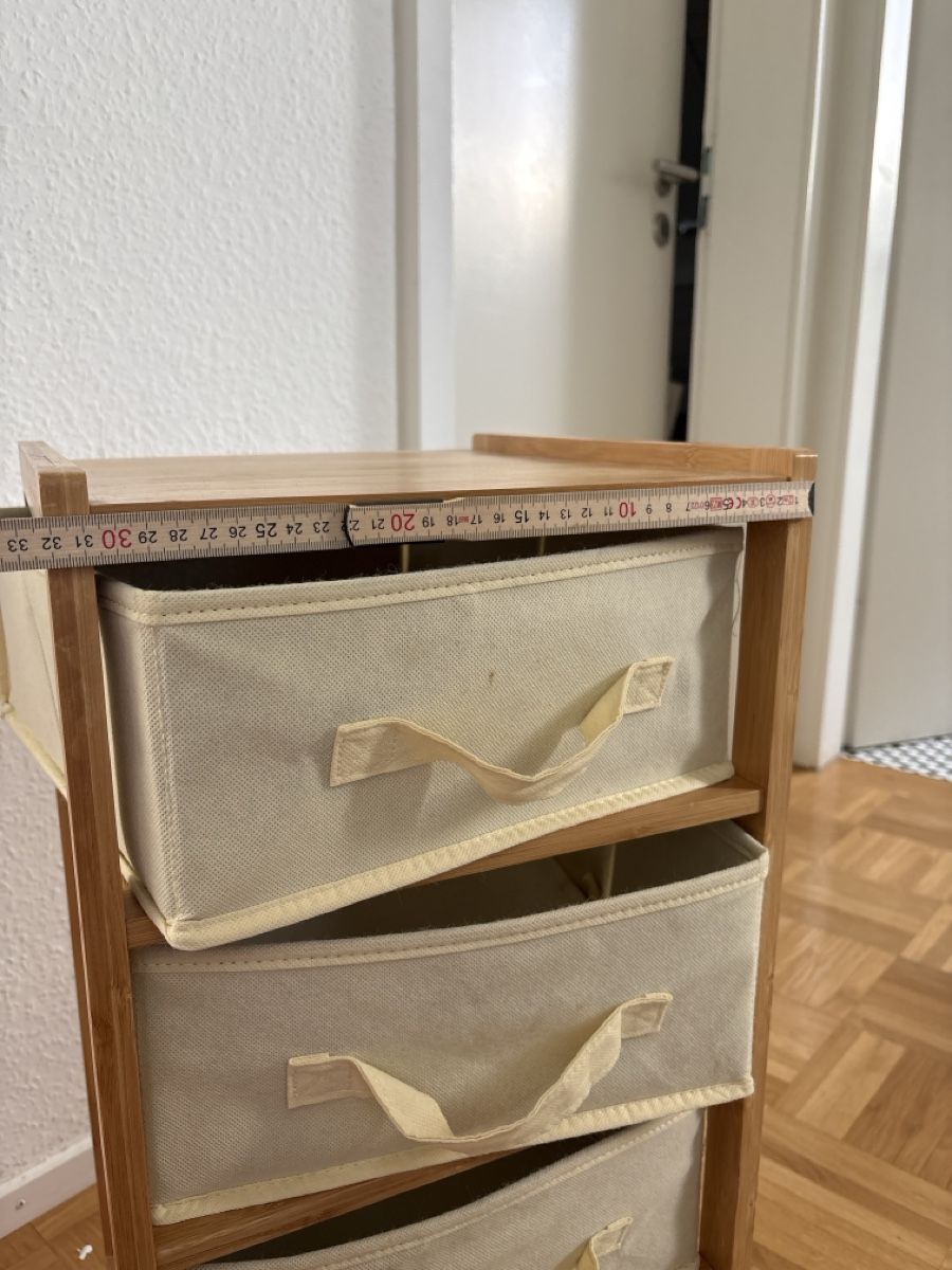 Cassettiere: Schubladenschrank mit 4 Stoffschubladen hellbeige – Usato da Zürich venduto da mic_978d 4