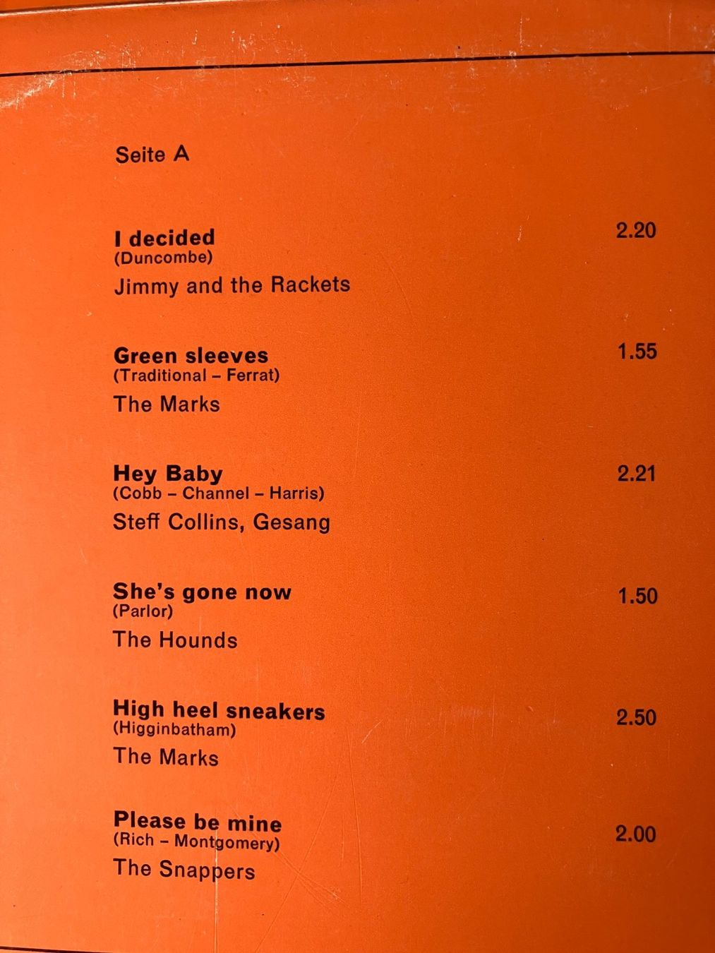 Schallplatten: Jimmy and the Rackets – Gebraucht aus Aarwangen von Jukebox3 4