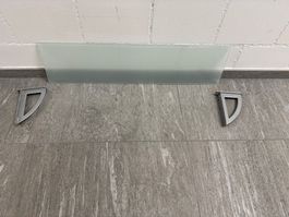 2 Glastablare mit Halterung