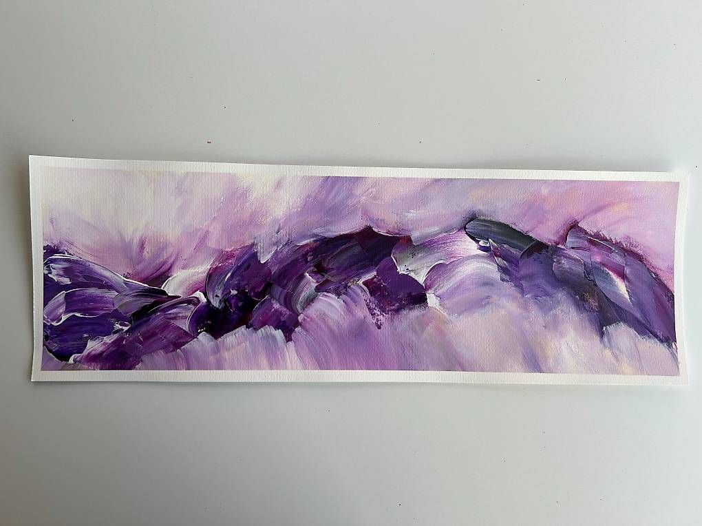 Dipinti: Acrylbild 60x20cm violett – Nuovo e nell'imballaggio originale da Urdorf venduto da manuela4 4