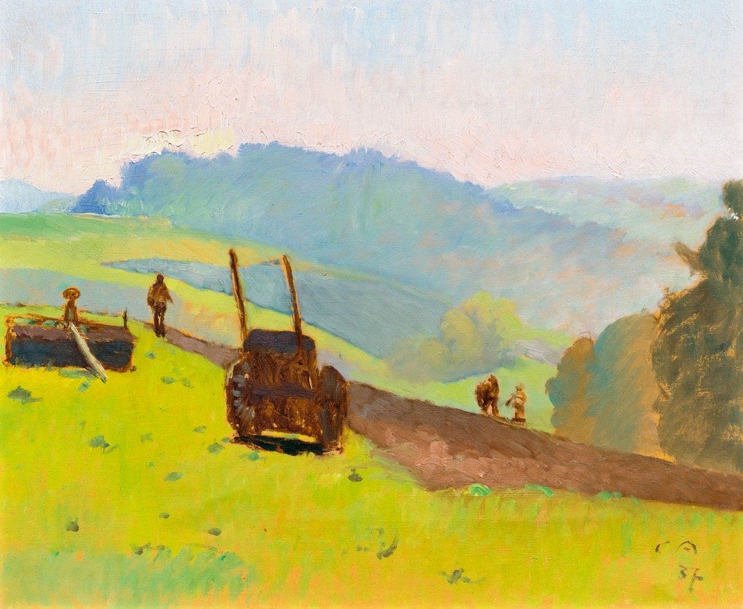 Dipinti: Cuno Amiet - Ölgemälde von 1937 – Usato da Unterlunkhofen venduto da Chrono69