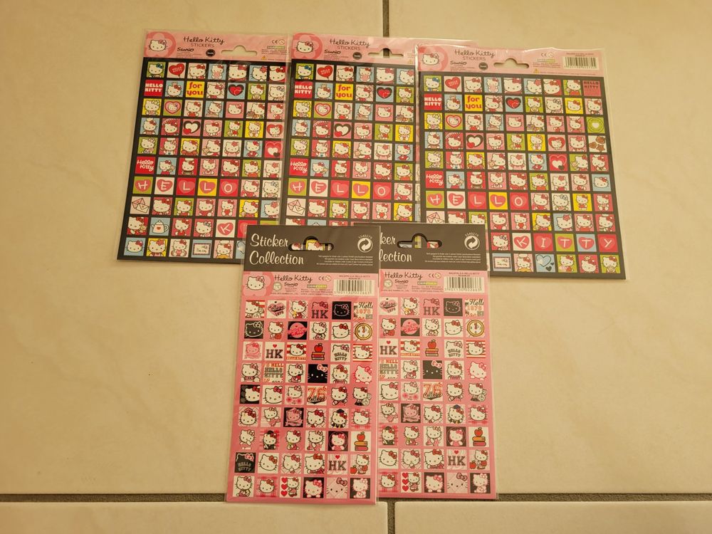 Hello Kitty Sticker 5 Stück (Neu und originalverpackt) in Sursee für ...