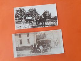 SCHWIIZER FAMILIE DAZUMAL - vo HERISAU -OLDTIMER und KUTSCHE