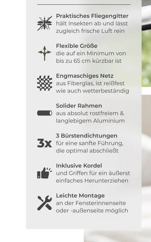 Sonstiges für Haushalt & Wohnen: Insektenschutzrollo 110 x 160 cm – Neu (gemäss Beschreibung) aus Steinhausen von Retourenprofis 1