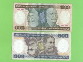 Brasilianische Banknoten - Verschiedene Werte - Rarität!