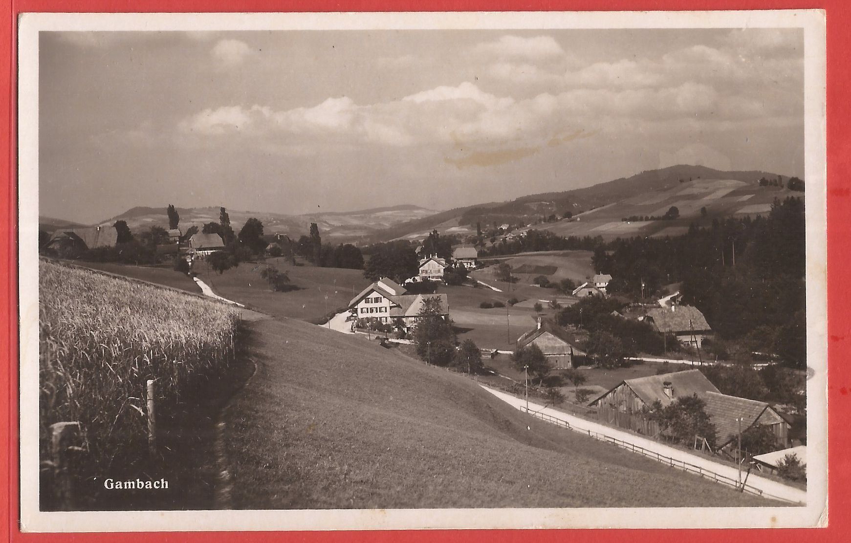 Ansichtskarten: Gambach bei Rüschegg - 1946 – Gebraucht aus Fislisbach von Porano